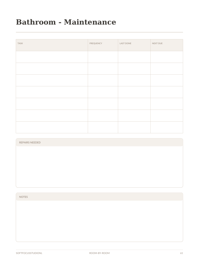 Interior preview of The Complete Homeowner’s Planner, page 61